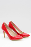 Жіночі туфлі на шпильці з лакованим червоним гострим кольором Esmeral