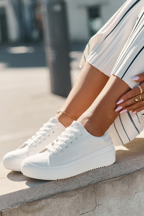 Жіночі Текстильні Кросівки На Платформі Big Star RR274463 Білі