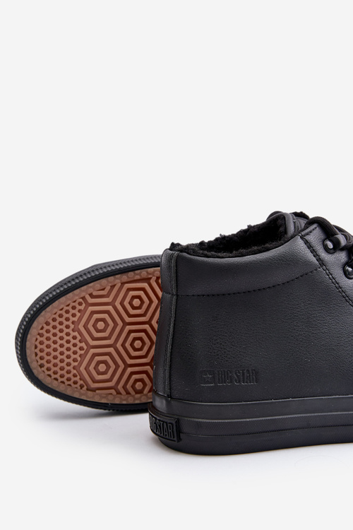 Чоловічі кросівки з підкладкою на блискавці чорні Big Star MM174012