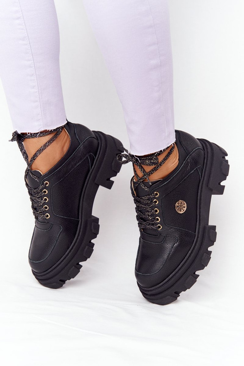 Шкіряні броги Оксфорди Lewski Shoes 3011-0 Чорні