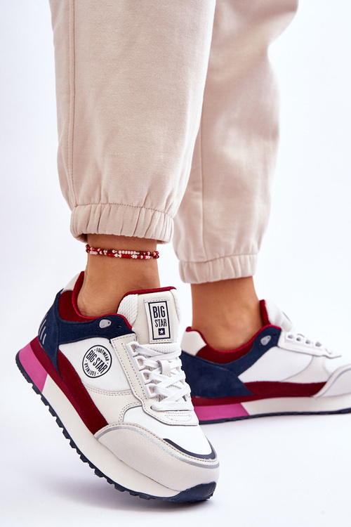 Шкіряні кросівки Memory Foam System Big Star LL274369 White-Red