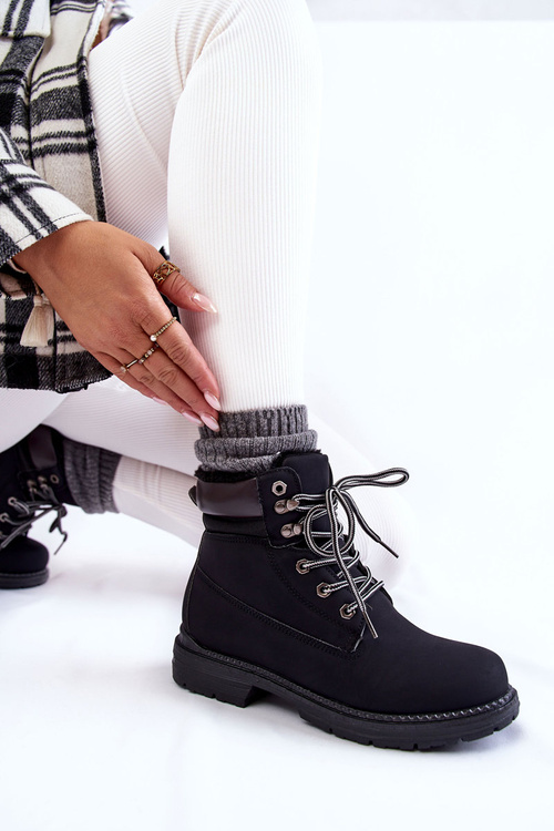 Жіночі теплі черевики чорні Lonne