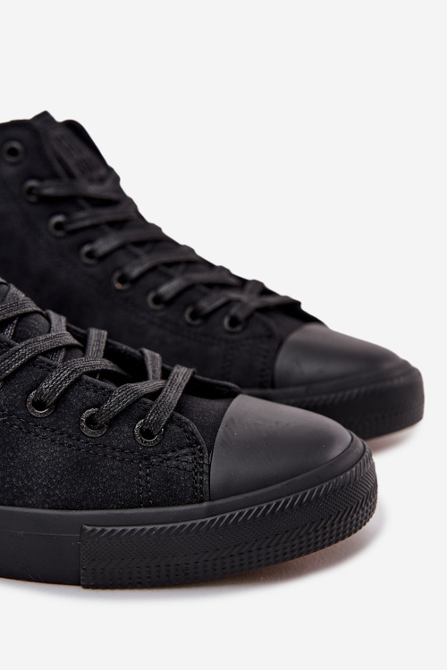 Чоловічі Теплі Кросівки З Еко Шкіри Big Star OO174247 HI-POLY SYSTEM Чорні