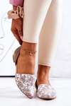 Елегантні шкіряні балетки з квітами Laura Messi 1110 Білі