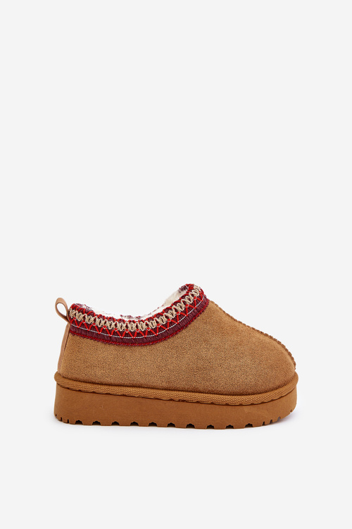 Снігові черевики дитячі на платформі з утепленим хутром Верблюжа Вілабрія