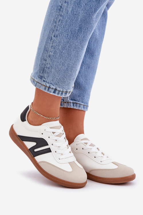 Низькі Жіночі Кросівки З Еко Шкіри Чорно-Білі Navidemi