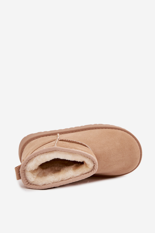 Дитячі молодіжні зимові черевики з хутром Бежеві Mireya