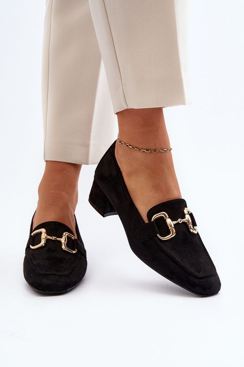 Човники на низькому каблуці з орнаментом чорного кольору Dolvira