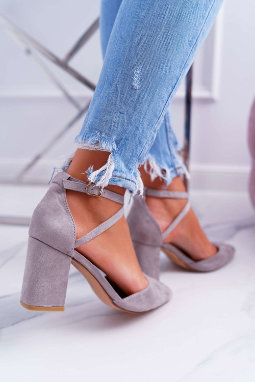 Жіночі туфлі на шпильці Grey Cosmo