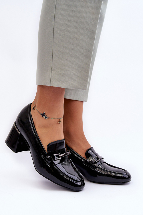 Босоніжки на підборах зі шпилькою Black Idona