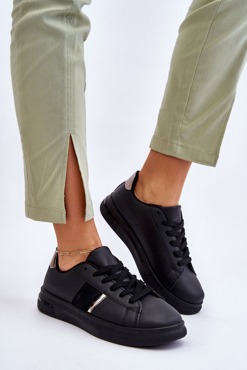 Жіночі спортивні туфлі на платформі Чорні Soris