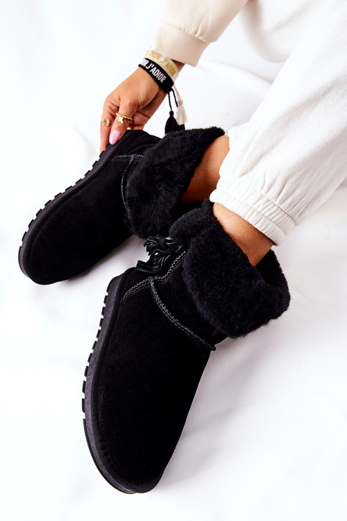 Снігові чоботи Fringed Black Sorella