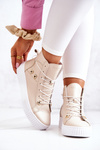 Чоботи високі шкіряні кросівки бежево-білі Ashlee