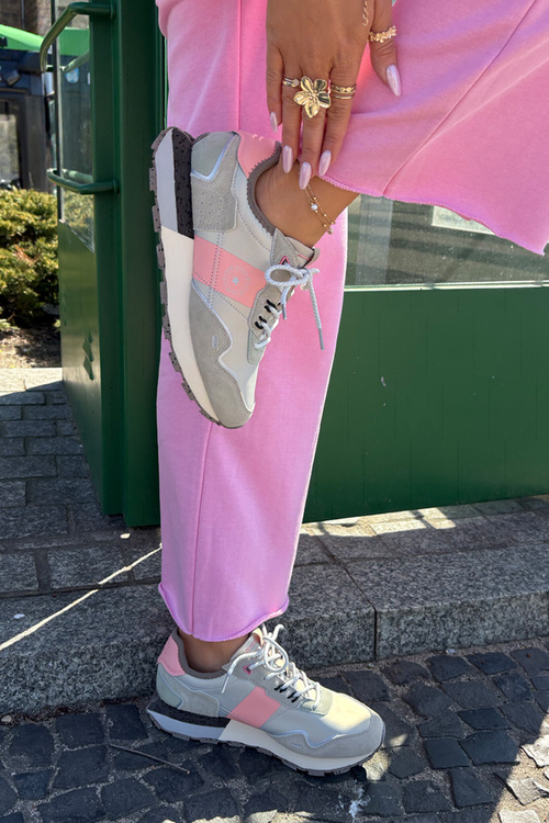 Жіночі Замшеві Кросівки Big Star RR274243 HI-POLY SYSTEM Сірі-Рожеві