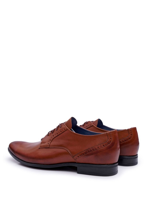 Чоловічі елегантні шкіряні півчеревики Bednarek коричневого кольору Herod