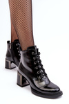 Чоботи жіночі лаковані D&A MR870-98 Чорні