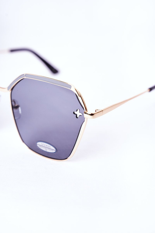 Геометричні сонцезахисні окуляри сірі