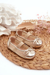 Дитячі балетки з бантом Gold Jellema