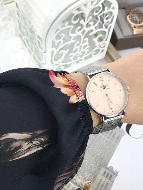 Жіночий годинник Michael John Florence Silver Beige 40 мм