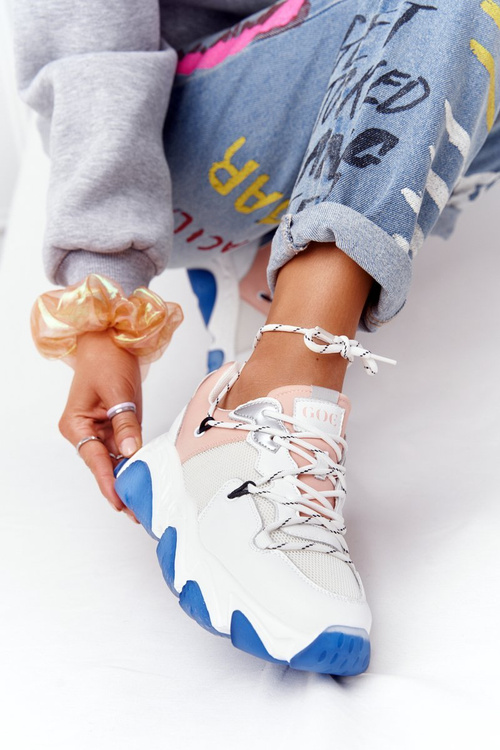 Спортивне взуття на масивній підошві GOE HH2N4034 біло-рожевий