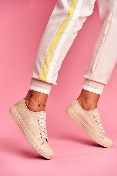 Жіночі замшеві кросівки бежеві El Paso