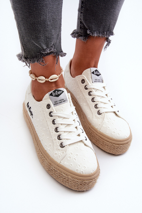Кросівки з косою Lee Cooper LCW-24-44-2410 Білі