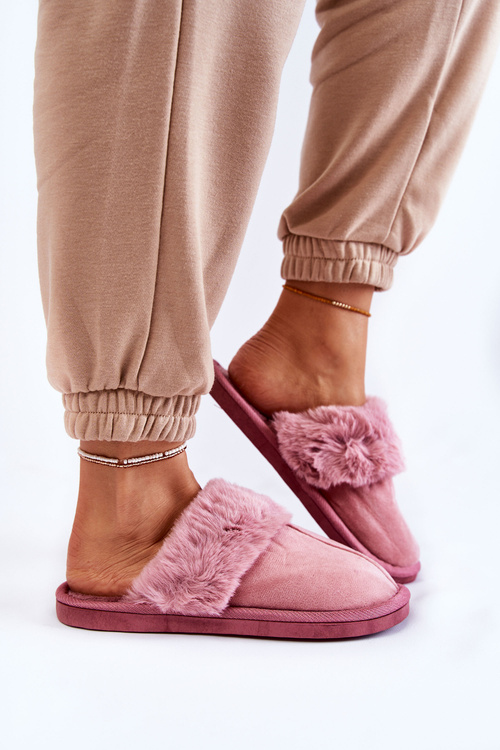Жіночі класичні тапочки з хутром Рожеві лоріни