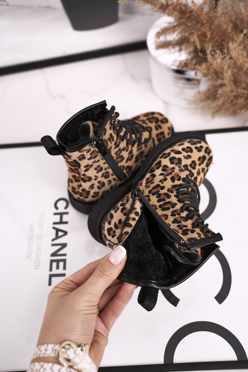 Чоботи дитячі на блискавці леопардові Dafne