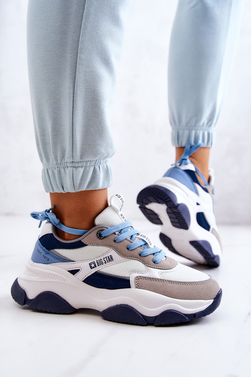 Жіноче спортивне взуття Big Star JJ274580 біло-синій