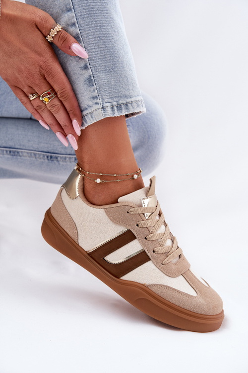 Кросівки Жіночі З Еко Замші Бежеві Satylies