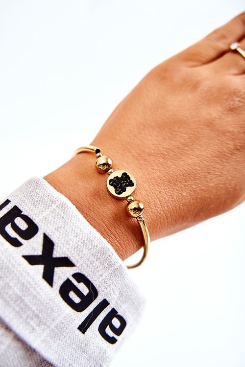 Модний регульований браслет із золотим ведмедиком