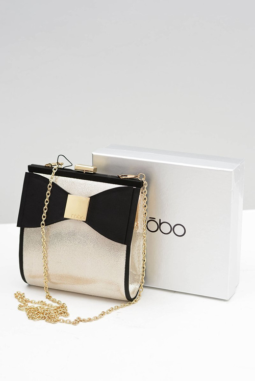 Жіноча маленька золота сумочка Nobo Bow