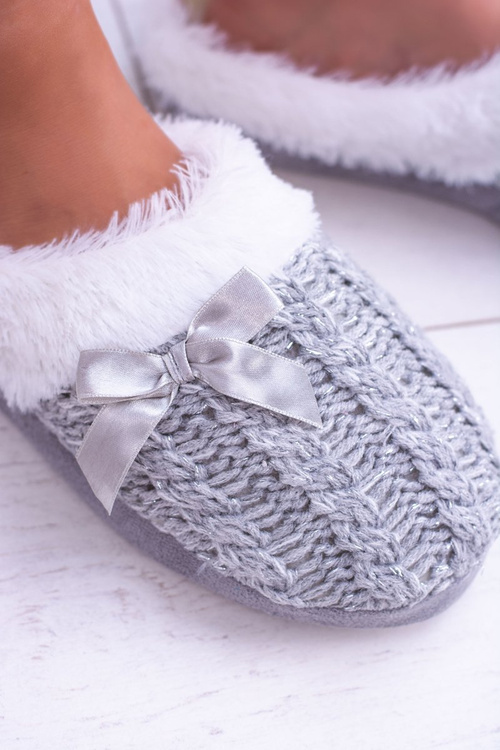 Сірі жіночі флісові побутові шльопанці Dezi