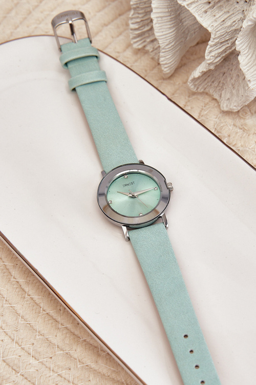 Жіночий годинник з м'ятним ремінцем Ernest E62035L