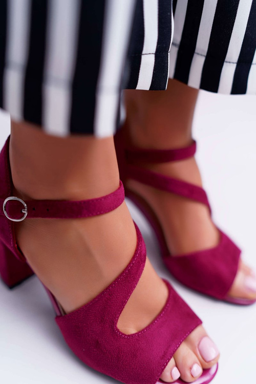 Жіночі босоніжки на шпильці Sergio Leone SK868 Fuchsia Suede Mersi