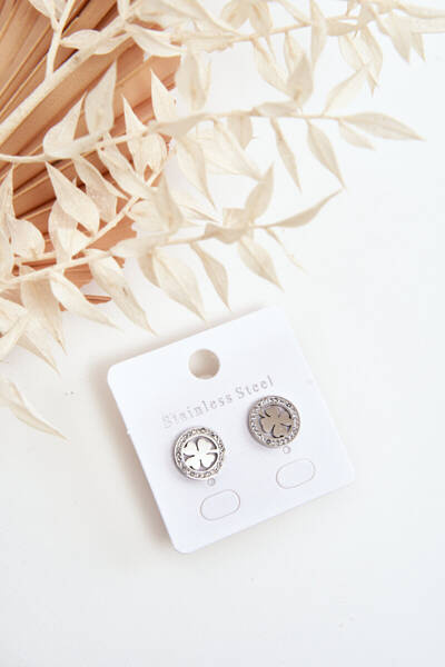 Сережки з нержавіючої сталі Clovers Silver