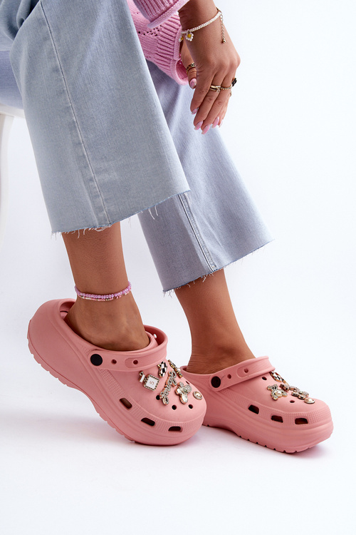 Жіночі легкі пінжаки з товстою підошвою та рожевими пряжками від Effiora