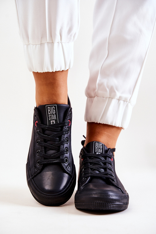 Низькі шкіряні кросівки Big Star JJ274006 Чорні