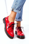 Жіночі шкіряні броги Оксфорди Maciejka 04087-08 Червоні