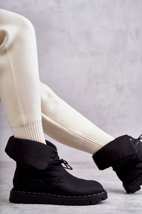 Чоботи жіночі утеплені Black Emelie