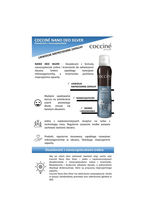 Освіжувач взуття Coccine Nano Deo Silver 75 мл