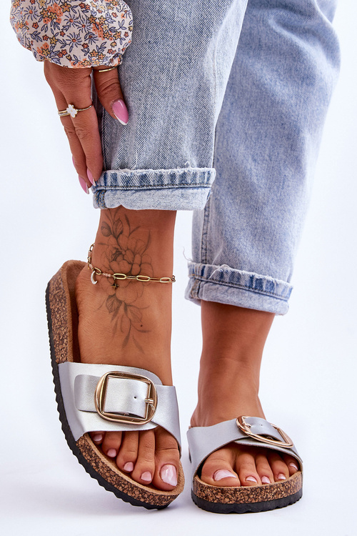 Жіночі класичні тапочки на корковій підошві Silver Noa