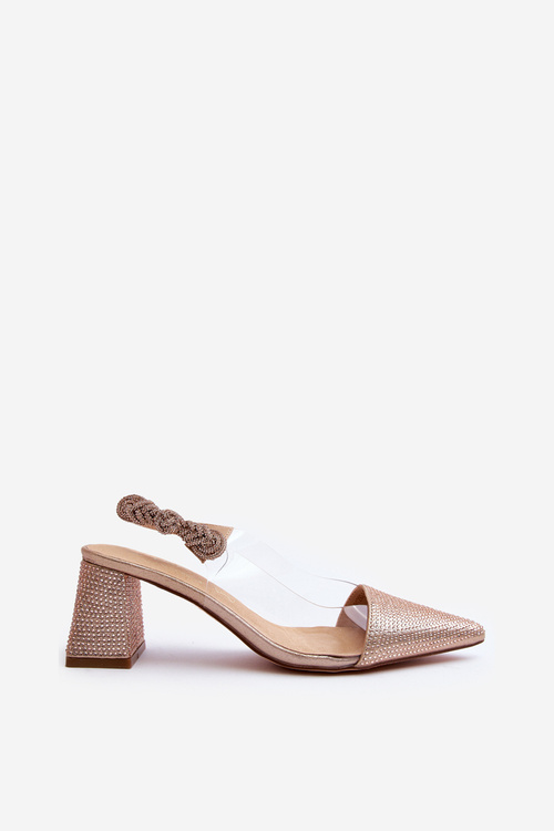 Елегантні туфлі з гострим носом D&A MR91292-1 Champagne