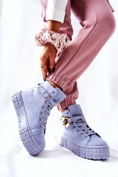 Високі кросівки на платформі Blue Evenia