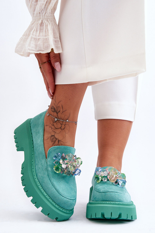 Жіночі лофери Crystal Green Avril