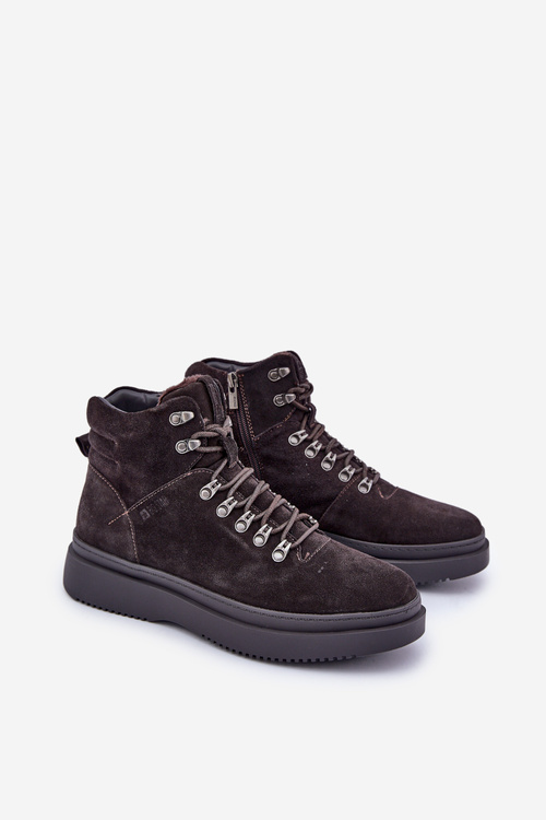 Чоловічі замшеві утеплені чоботи Big Star OO174189 Коричневі