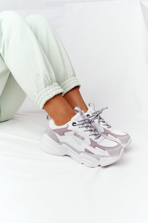 Жіночі кросівки Memory Foam Big Star HH274255 біло-фіолетові