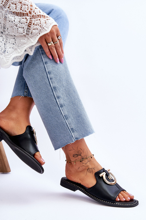 Шкіряні тапочки Комфортне взуття S.Barski KV-2775-32 Чорний