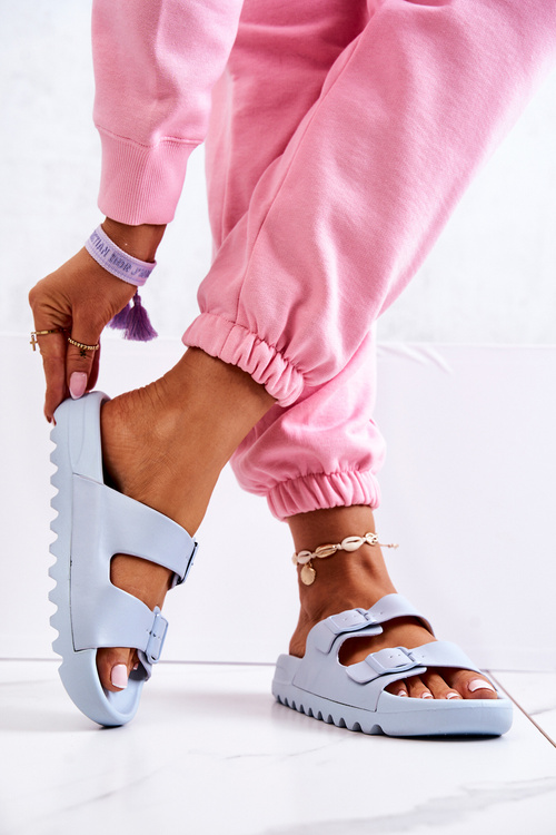 Гумові тапочки на платформі Blue Westie