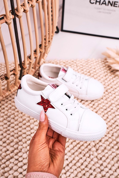 Дитячі шкіряні кросівки із зіркою BIG STAR DD374102 Білі